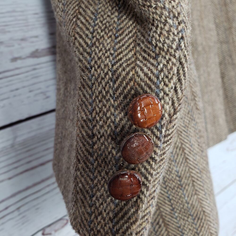 Vintage Panhandle Slim Herringbone Western Elbow Patch Sports Jacket Size 40 - Picture 10 of 14